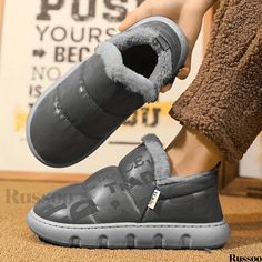 4 Winter Non-slip Slippers For Leisure, Winter Non-slip Leisure Slippers, Outdoor Winter Slippers With Round Toe, Casual Winter Slippers, Comfy Outdoor Winter Slippers, Casual Winter Slippers For Leisure, Casual Winter Slip-on Slippers, Comfortable Gray Winter Slippers, Casual Winter Leisure Slippers