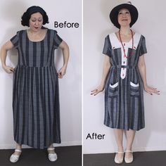 Dress Thrift, Refashion Dress, Vintage Outfit Inspiration, 1920s Fashion Dresses, Waste Clothing, Thrift Store Outfits, 1920's Style, Thrift Store Refashion