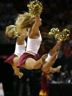 cheerleaders perform during the basketball game between the arizona state sun devils and the minnesota state wolverines