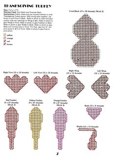 the instructions for how to make a heart - shaped object with different colors and sizes