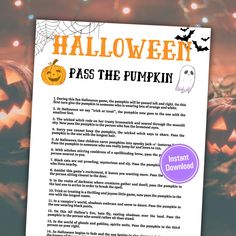 halloween pass the pumpkin activity for kids to learn how to spell and write it out