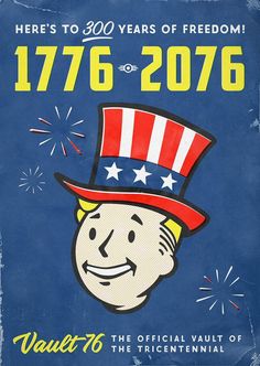 an old poster with the image of a smiling man in a top hat and fireworks