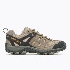 men's merrella hiking shoe in beige and black