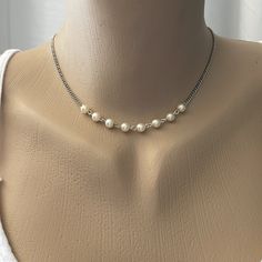 This Dainty Necklace Is Made Of Faux Pearls And Silver-Plated Chain And Lobster-Claw Closure. This Necklace Measures 17 3/4 Inches In Length. This Item Is Handmade By Sj Boutiques Items Can Be Custom Made To Any Length; Leave A Comment Below. Smoke Free, Pet Free Home Free Shipping On All Purchases Over $50 15% Off All Bundles Of 3+ Items Questions? Leave A Comment Below! Cheap Pearl Chain Beaded Necklaces For Women, Handmade Elegant Pearl Chain Necklace, Elegant Pearl Chain Beaded Necklace, Classic Formal Pearl Chain Beaded Necklace, Cheap Silver Pearl Necklace With Chain, Pearl Necklace Designs Unique, Pearl And Chain Necklace, Cameo Choker Necklace, Toggle Clasp Necklace