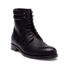 Brand New Bacco Bucci Cesc Lace Up Mid Calf Men's Black Leather Boots. Men's Size 10. Bacco Bucci Is The Casual, Younger Brother Brand To Mezlan Shoes. Bacco Bucci’s Outstanding And Expertly Crafted Men's Shoes And Accessories Are A Winning Recipe Of Flair And Fit. Bacco Bucci Footwear Showcases Italian Designs, Fine Leathers And Unique Style. New To Poshmark? Sign Up Using Invite Code: Tentoday For $10 Off Your Purchase! - Round Toe - Lace-Up - Leather Lined Cushioned Insole - Padded Cuff - App Leather Shoes With Leather Sole For Business In Winter, Business Leather Shoes With Leather Sole For Winter, Winter Business Leather Shoes With Leather Sole, Formal Leather Dress Shoes For Winter, Masculine Cap Toe Boots For Business, Leather Work Boots For Winter Formal, Winter Leather Work Boots, Winter Leather Work Boots For Professional Use, Business Masculine Cap Toe Boots