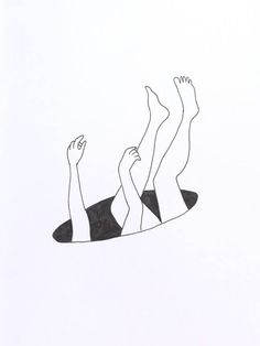 a drawing of two people laying on top of a surfboard in the water with their feet up