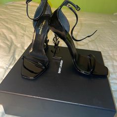 Size: 39(9) Color: Nero (Black) Only Worn One Time, Comes In Original Box And Dust Proof Drawstring Shoe Bag. Also Have Original Receipt If Needed. Yves Saint Laurent Shoes, Black Only, Saint Laurent Shoes, Leather Sandals, Shoes Women Heels, Women's Shoes, Yves Saint Laurent, Original Box, Saint Laurent