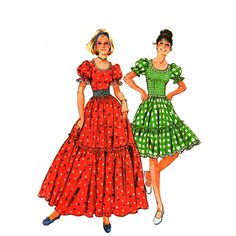 Prairie Dress Pattern pre-cut 70s Prairie Dress Pioneer Costume  Size 10 Bust 32 1/2 Square Dance Dress Cosplay Trekking Simplicity 6452 Prairie Dress Pattern, Peasant Dress Sewing Pattern, Skirts Patterns, Pioneer Costume, Peasant Dresses, Square Dance Dress, 70s Prairie Dress, Square Dance Dresses, Vintage Prairie Dress