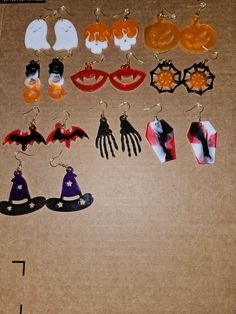 Custom Halloween Earrings. Halloween Fantasy Dangle Earrings, Halloween Gift Resin Jewelry, Fantasy Halloween Dangle Earrings, Halloween Resin Earrings, Spooky Halloween Drop Earrings, Halloween Earrings, Epoxy Resin, Resin Crafts, Halloween Diy