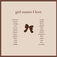 Names I Love, Wallpaper Name, Pretty Names, Name Inspiration, Writing Inspiration Prompts