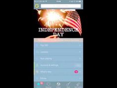 an iphone screen with the text independence day on it and fireworks in the background,