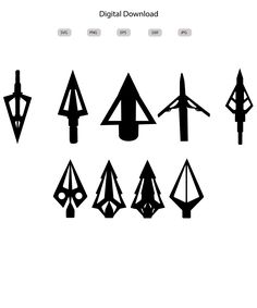 an image of different shapes and sizes of arrows