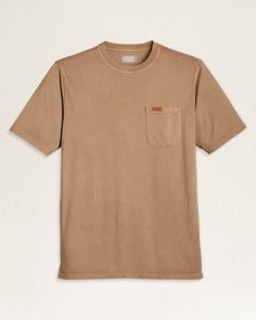 Our Famous Men's T-Shirt Of Premium Combed Cotton In A Hardy Jersey Knit. A Reinforced Pocket And Double-Needle Stitching Add Staying Power. Label-Free Neck. Cotton Machine Wash Imported | MEN'S SHORT-SLEEVE DESCHUTES POCKET TEE Relaxed Fit Brown T-shirt With Pockets, Brown Cotton T-shirt With Pockets, Casual Short Sleeve T-shirt With Pockets, Relaxed Fit T-shirt With Patch Pockets And Short Sleeves, Cotton T-shirt With Patch Pockets, Short Sleeve, Casual Short Sleeve T-shirt With Patch Pockets, Casual Short Sleeve Top With Patch Pockets, Graphic Tee Short Sleeve T-shirt With Pockets, Graphic Tee For Casual Gatherings, Short Sleeve