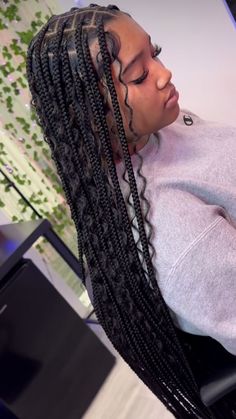 Trendiest Braid Hairstyles for Fearless Women Haircut Selfie, Romantic Waves, Photo Hijab, Cute Box Braids, Big Box Braids Hairstyles, Goddess Braids Hairstyles, Long Box Braids, Cute Braided Hairstyles, Box Braids Hairstyles For Black Women