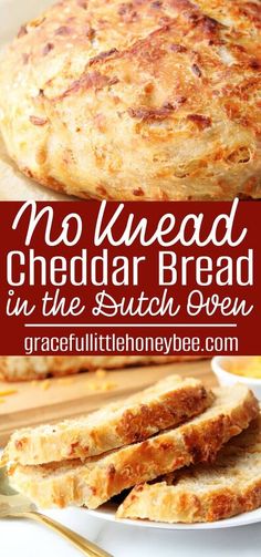 no knead cheddar bread in the dutch oven is so good and easy to make