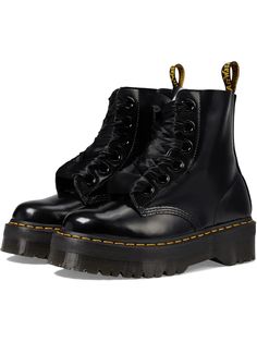 Women's Dr. Martens Vegan Sinclair | Zappos.com Leather Chunky Platform Lace-up Ankle Boots, Leather Lace-up Moto Boots With Chunky Platform, Streetwear Platform Ankle Boots With Reinforced Heel, High-top Leather Platform Boots With Lug Sole, Leather High-top Platform Boots With Lug Sole, High Ankle Leather Combat Boots With Platform, Leather High Ankle Combat Boots With Platform, Ankle Platform Boots For Streetwear, Streetwear Ankle Platform Boots With Lug Sole