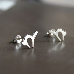 Belek's cat Earrings-sterling silver on Etsy, $26.00 Sterling Silver Cat Design Earrings For Gift, Plate Armor, Hammered Silver Jewelry, Modern Silver Jewelry, Cat Products, Sterling Silver Spoons, Belek, Fine Silver Jewelry, Tiny Earrings