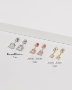 Material: High-Quality Solid 925 Sterling Silver (Nickel-Free and Lead-Free) Earrings are sold as a pair of 2 earrings of the same color and size. Stones: Cubic Zirconia Colors: Silver, Gold, and Rose Gold Stone Sizes: 3mm, 4mm, and 5mm Dimension: Earring length-15mm, Gauge-0.8mm, Ball back-4mm Packaging: Complimentary Gift Box and Jewelry Pouch Processing Time: Each item is handmade with love as we receive orders. Our production time is 2 to 5 business days. We will ship as soon as your item is March Stone, August Stone, November Stone, October Stone, December Stone, April Stone, 2 Earrings, Free Earrings, Gold Stone