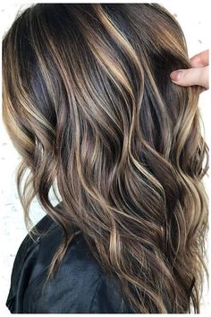 Brunette Hair Color With Highlights, Dark Hair With Highlights, Hair Color Highlights, Balayage Brunette, Brown Blonde Hair