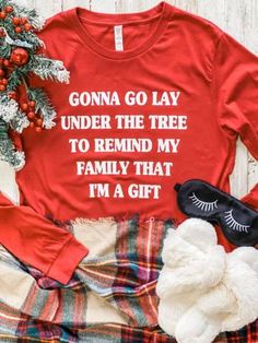 Cute Shirt Designs, Under The Tree, Family Christmas Shirts, Mode Inspo, Christmas Season, Shirts With Sayings