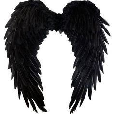 two black angel wings on a white background