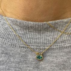 East West Emerald Necklace Green Sapphire Necklace, Gold Necklace Dainty, Blue Sapphire Necklace, Great Aunt, 14k Yellow Gold Necklace, Braided Ring, Moon Studs, Yellow Gold Necklace, Detailed Jewelry