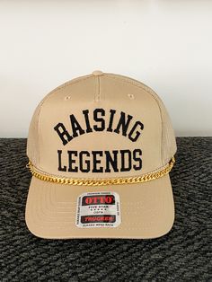 Raising Legends- Trucker Hat - Coco & Rho Adjustable Gold Snapback Baseball Cap, Gold Adjustable Snapback Baseball Cap, Gold Snapback Hat With Curved Brim, Gold Adjustable Snapback Hat With Curved Brim, Trendy Gold Baseball Cap With Curved Brim, Trendy Adjustable Gold Baseball Cap, Gold Curved Brim Adjustable Snapback Hat, Adjustable Gold Snapback Hat, Adjustable Gold Snapback Cap