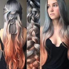 Peach Hair, Ombré Hair, Penteado Cabelo Curto, Pastel Hair, Balayage Highlights, Mermaid Hair, Rainbow Hair, Hair Envy, Grunge Hair