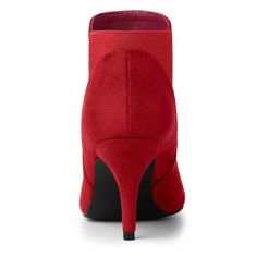 These classic pointed-toe stiletto-heel boots are for any occasion. Easy to slip on thanks to the elastic insert. These women's boots with a pointed toe and the slim 8-cm heel offer a touch of elegance. The faux-suede vamp makes your boots look more textured. Rubber Outsole and ABS heel make them anti-slip effectively. The moderate heel height makes you feel more comfortable. Womens Stilettos, Toe Shoes, Heel Boots, Tall Boots, Suede Shoes, Stiletto Heel, Dress With Boots, Ankle Booties, Women's Boots