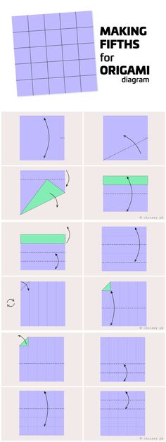 the steps to make an origami diagram