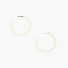 J.Crew Factory: Tortoise hoop earrings Hypoallergenic Small Hoop Jewelry, Trendy Single Small Hoop Earring, Chic White Round Hoop Earrings, Chic White Hoop Earrings, Chic Hoop Earrings With Ear Wire, Small Hoop Hypoallergenic Earrings, Trendy Small Hoop Earrings With Ear Wire, Trendy Jewelry With Matching Earrings, Trendy White Round Hoop Earrings