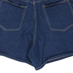 Description:Vintage Features blue denim shorts, fit a UK size 10 - high waisted with a 28" waist. Size conversion: US Size: 6EU Size: 38IT Size: 42 RISE TYPE: High WaistedWAIST: 28 inches / 71cmsINSEAM: 4 inches / 10cmsRISE: 12.5 inches / 32cmsGENDER: womens CONDITION: very good.STYLE: denim shortsERA: 1990sCOLOUR: blueFABRIC: cotton Retro Short Denim Blue Jeans, Medium Wash High-waisted Jean Shorts With Belt Loops, Medium Wash High-waisted Jean Shorts, Vintage Dark Wash Mid-rise Shorts, Retro Denim Blue Jean Shorts, Vintage Style Mid-rise Dark Wash Shorts, Retro High Waist Denim Shorts, Retro High-waist Denim Shorts, Retro Mid-rise Denim Jean Shorts