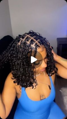 Protected Braided Hairstyles, How To Style Bob Boho Braids, Braided Bob Knotless Braids, Boohoo Knotless Braids Bob, Boho Braids Short Hairstyles, Quick Hair Braiding Styles Black, Individual Braid Styles For Black Women