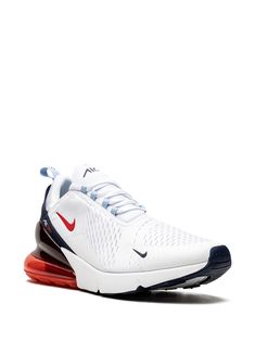 Find NIKE Air Max 270 Sneakers on Editorialist. white rubber signature Swoosh logo detail round toe front lace-up fastening logo-print tongue pull-tab at the heel branded insole rubber sole These styles are supplied by a premium sneaker marketplace. Stocking only the most sought-after footwear, they source and curate some of the most hard to find sneakers from around the world. White Sneakers Women, Nike Sneakers Women, Nike Air Max 270, Swoosh Logo, Air Max 95, Air Max 270, Sneakers Grey, Nike Cortez Sneaker, Rubber Heels