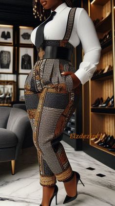 Catwalk Hallway, Classy Jumpsuit Outfits, Women Trousers Design, Classy Jumpsuit, African Print Dress Designs, Pants Women Fashion, African Traditional Dresses, African Print Dresses, Classy Dress Outfits