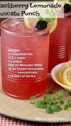 blackberry lemonade moscato punch recipe