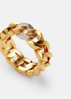 Versace Medusa Chain Ring for Women | Online Store EU Versace Ring, Chain Ring Gold, Versace Style, Versace Jewelry, Birthday Board, Ring Sale, Wide Rings, Metal Accessories, Chain Ring