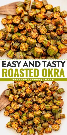 My simple and delicious roasted okra recipe turns the biggest okra skeptics into okra lovers! This tasty side dish is smoky and savory with a delightful texture. Veggie Side Recipes, Baked Okra, Roasted Okra, Okra Recipe, Okra And Tomatoes, Okra Recipes, Veggie Side Dishes, Vegetable Side