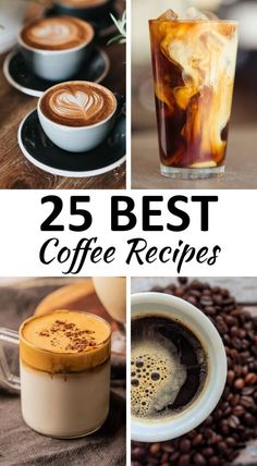 coffee recipes pin Sweet Iced Coffee Recipe, Home Coffee Recipes, At Home Coffee Recipes, Speciality Coffee Recipes, Coffee Recipes At Home, Fall Coffee Recipes, Coffee Recipes Hot, At Home Coffee, Starbucks Holiday Drinks