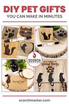 the instructions for how to make wooden dog magnets