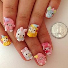 Nail Painting, Kawaii Nails, Nail Paint, Nails Nail, Cute Nails, Nail Ideas, Nail Inspo, Manicure, Nail Art