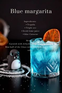 #tequila #blue #black #ingredients #method #cocktail  #lovers #like #drink #club #resturent #party #night #club #nightclub #sexy #hotcocktail #world #trending #popular Tequila And Blue Curacao Drinks, Blue Curacao Margarita, Triple Sec Drinks Recipes, Triple Sec Recipe, Triple Sec Drinks, Drinks Made With Tequila, Blue Curacao Drinks, Simple Drinks, Halloween Feast