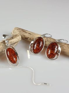 Christmas Gift Her, Baltic Amber Necklace, Amber Pendant, Amber Earrings, Honey Brown, Amber Necklace, Amber Beads, Jewelry Christmas, Amber Jewelry