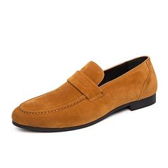 Category:Loafers  Slip-Ons; Upper Materials:Microfiber; Season:Summer; Gender:Men's; Size Suggestion:standard size, select your usual size; Style:Business,British Gentleman; Outsole Materials:Rubber; Occasion:Office  Career; Pattern:Solid Colored; Listing Date:05/20/2024; 2024 Trends:Suede Shoes,Dress Shoes,Plus Size,Penny Loafers; Foot Length:null Cheap Brown Formal Loafers, Gentleman Office, Luxury Cognac Loafers For Semi-formal Occasions, Semi-formal Suede Wingtip Loafers, Masculine Brown Loafers For Semi-formal Occasions, Semi-formal Brown Tassel Loafers With Rubber Sole, Mens Slip Ons, British Gentleman, Driving Loafers