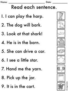 the worksheet for reading and writing words with pictures on it, including an image of