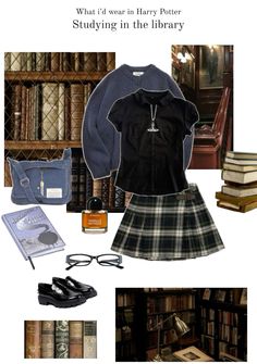 Harry Potter Clothing Aesthetic, What I Would Wear At Hogwarts, Harry Potter Wardrobe, Harry Potter Clothes Aesthetic, Hufflepuff Inspired Outfits, Hogwarts Outfits Aesthetic, Harry Potter Aesthetic Outfits, Slytherin Uniform Female, Harry Potter Outfits Aesthetic