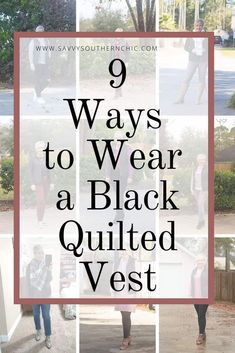 How To Wear Long Vest Outfits Ideas, Women’s Black Vest Outfit, Faux Leather Vest Outfits For Women, Black Quilted Vest Outfit, Puffy Vest Outfits For Women Fall, Long Black Vest Outfits For Women, Long Black Puffer Vest Outfit, Fall Puffer Vest Outfits, Plus Size Puffer Vest Outfit