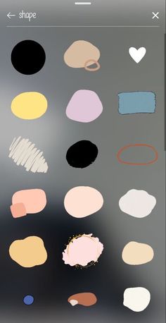 an iphone screen with different shapes and colors