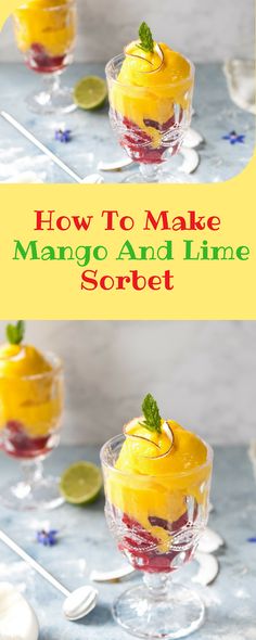 mango and lime sorbet with text overlay