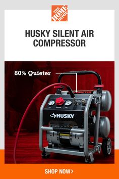 the husky silent air compressor is on sale for $ 899 00 at shop now